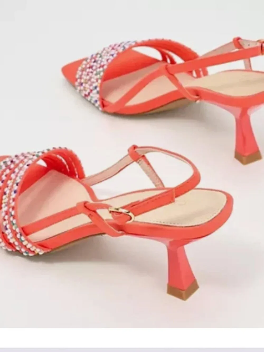 Cecelia New York Leather Heeled Sandals-Kasper-Pearl Jewel-8M-NEW-A596561